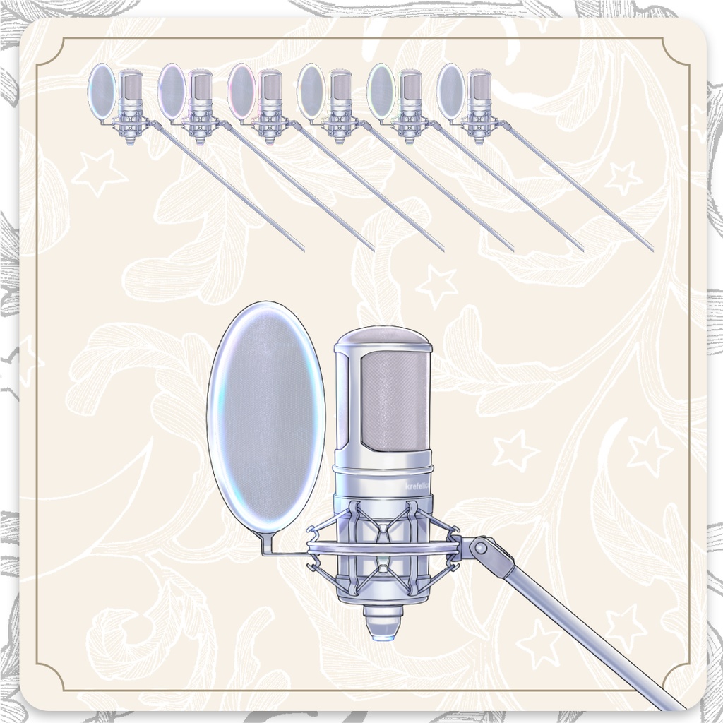 【Live2D】声で光るコンデンサーマイク