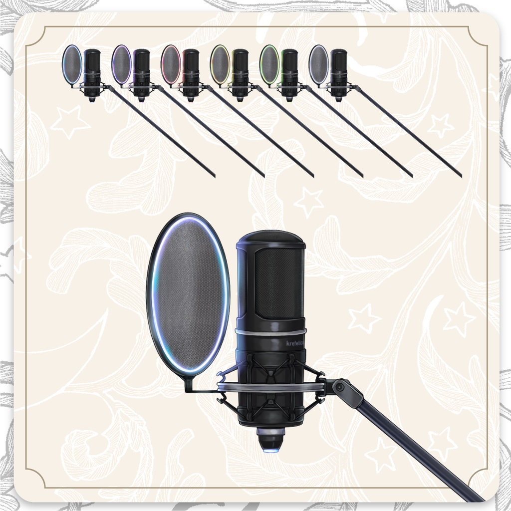 【Live2D】声で光るコンデンサーマイク