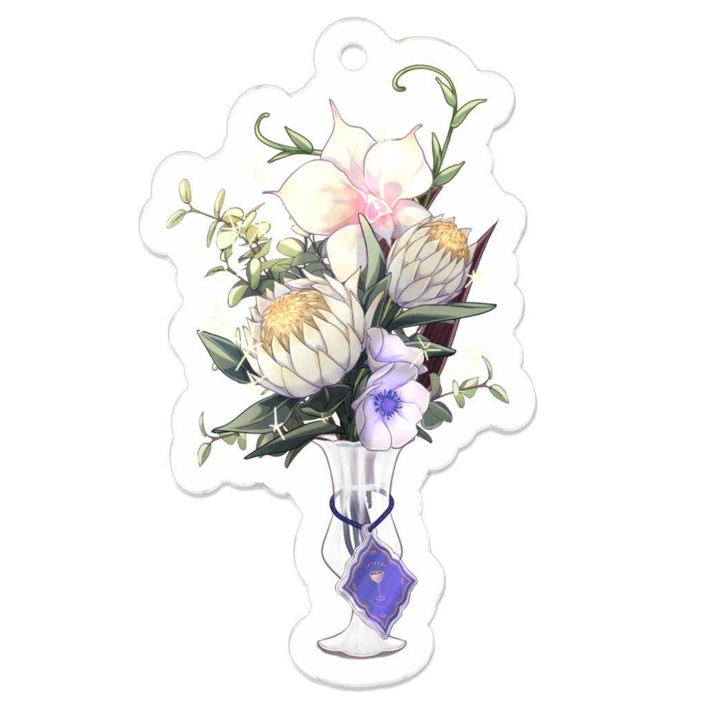 Flora Garden Tea House 花束アクリルキーホルダー(バー)