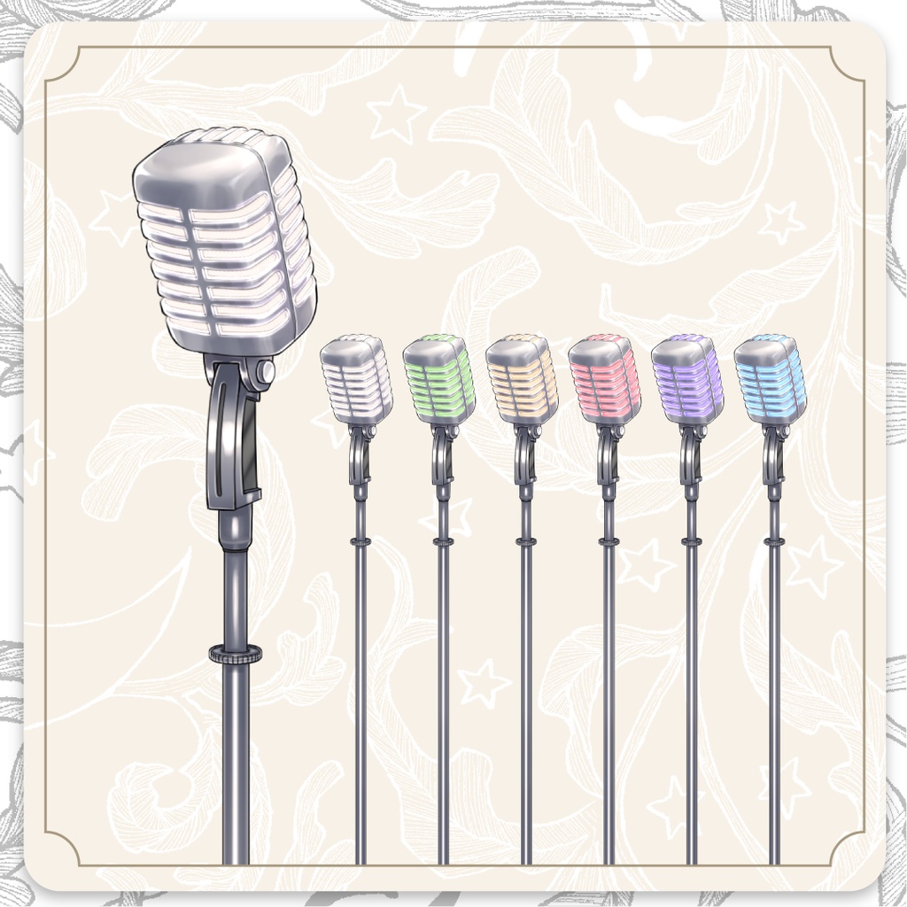 【Live2D】声で光るガイコツマイク