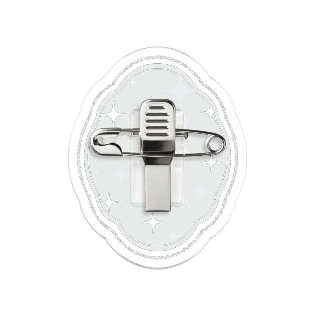 魔道具店krefelica ロゴ アクリルバッジ