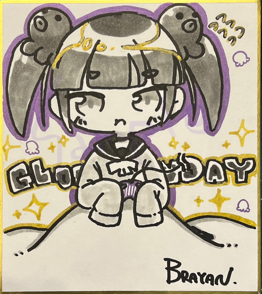【C105】オリジナル：やんちゃん直筆ミニ色紙(げーみんぐ)