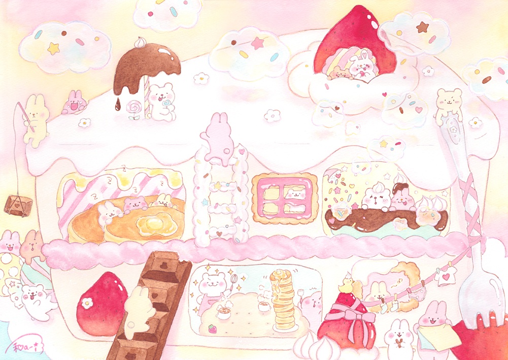 【トートバック】どうぶつたちのお菓子なおうち