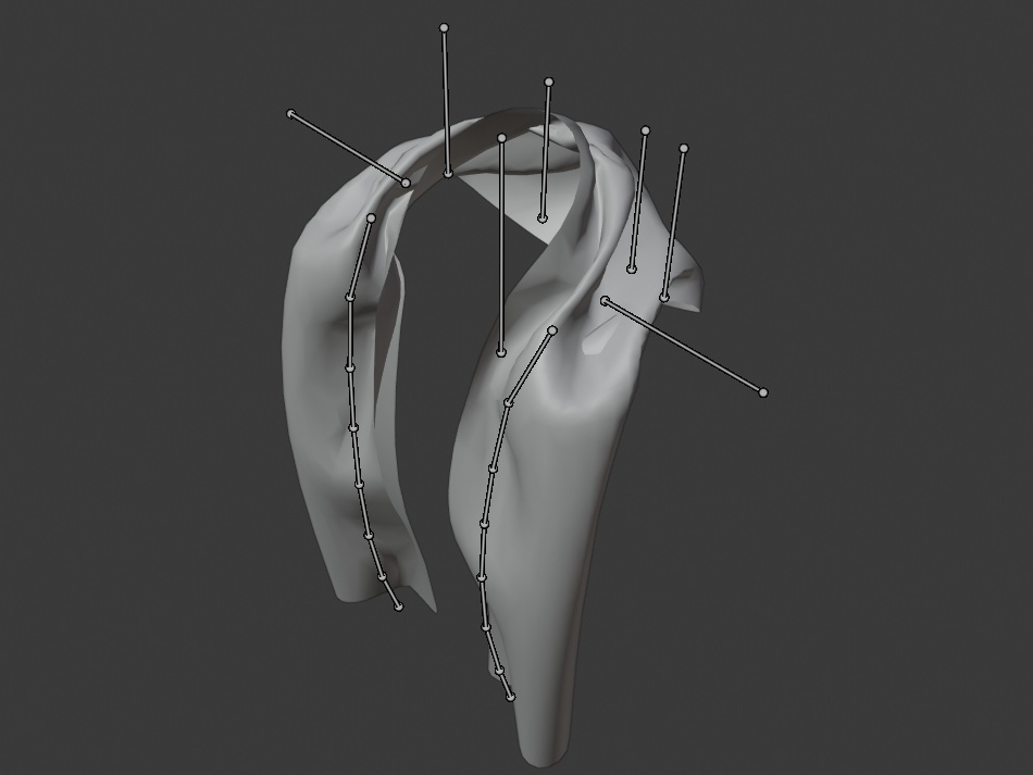 【3Dモデル】首掛けタオル≪スキニング済み