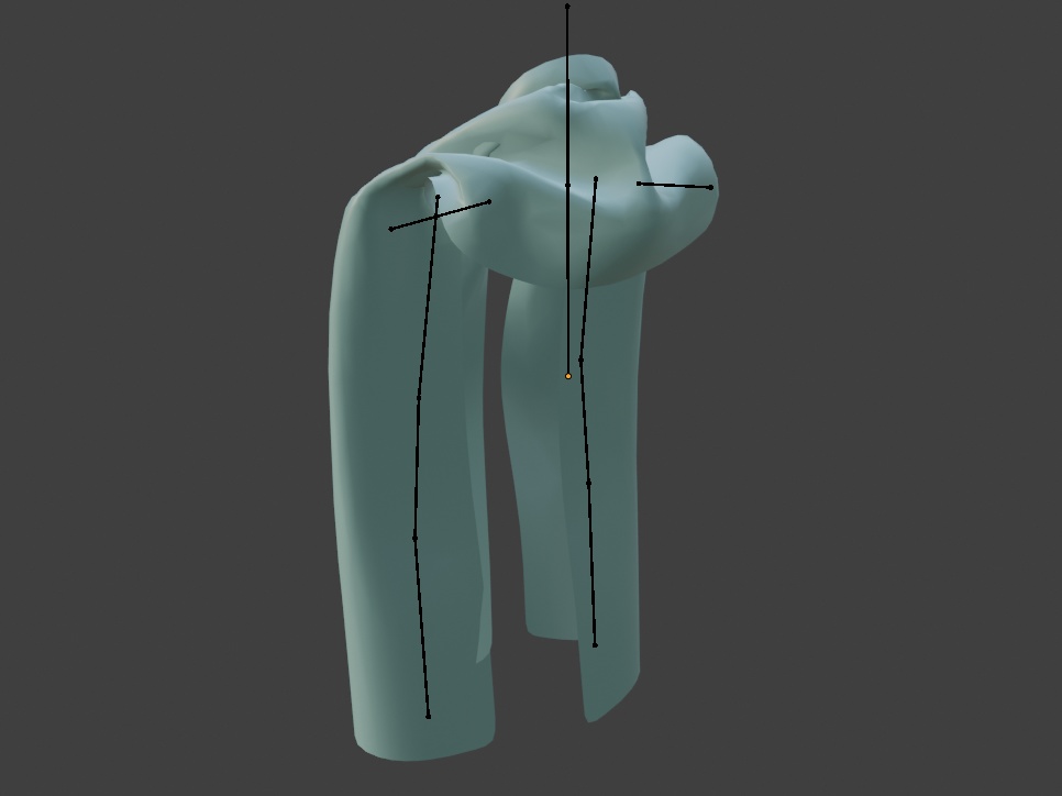 【3Dモデル】首掛けタオル≪スキニング済み