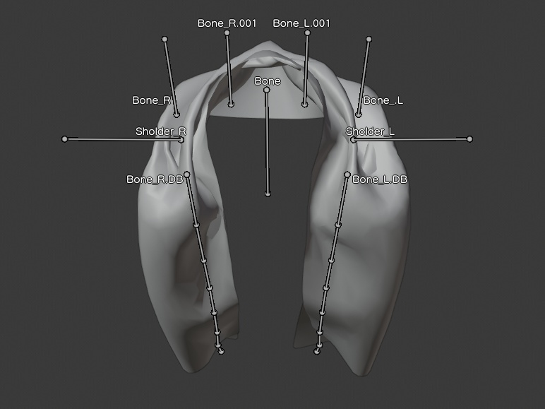 【3Dモデル】首掛けタオル≪スキニング済み