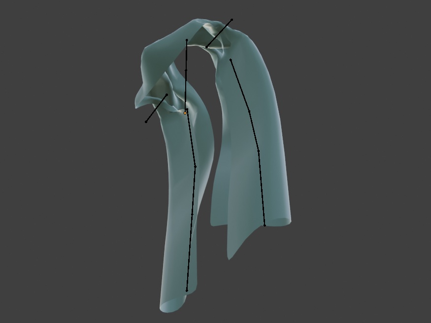 【3Dモデル】首掛けタオル≪スキニング済み