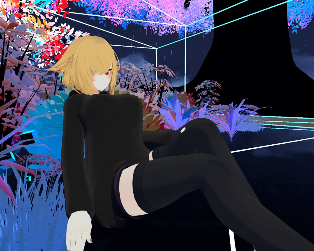 【PB対応】VRC想定衣装 re.お月見パーカー