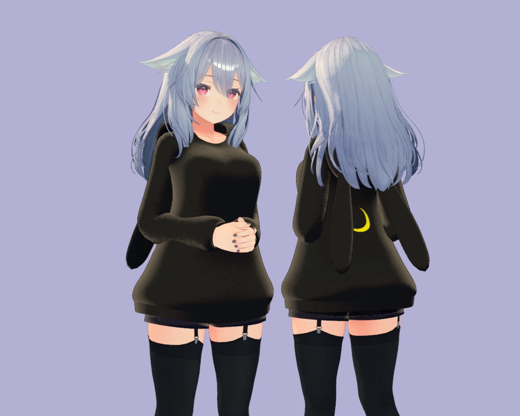 【PB対応】VRC想定衣装 re.お月見パーカー