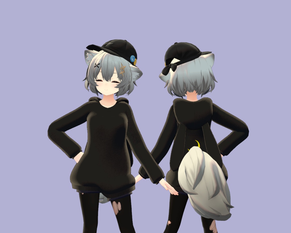 【PB対応】VRC想定衣装 re.お月見パーカー