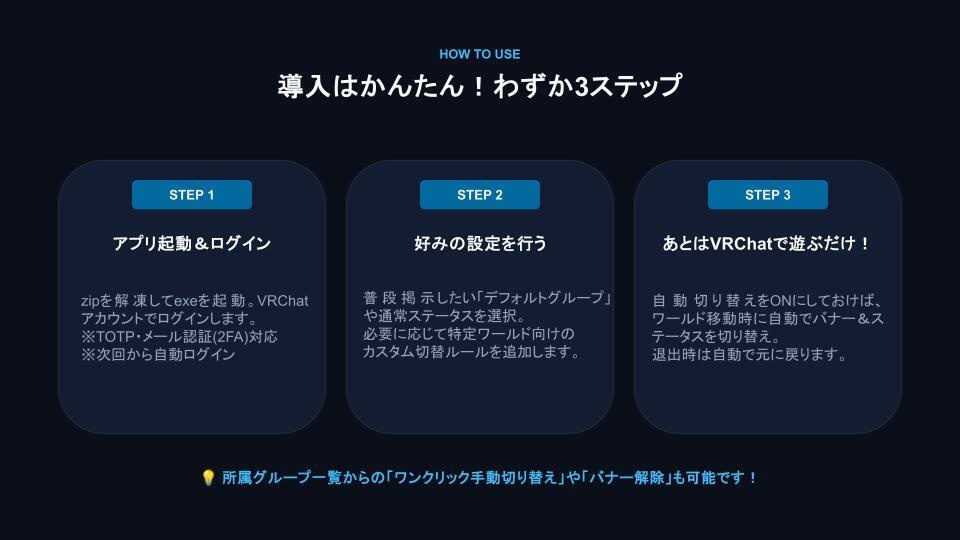 【無料】VRC Group Switcher