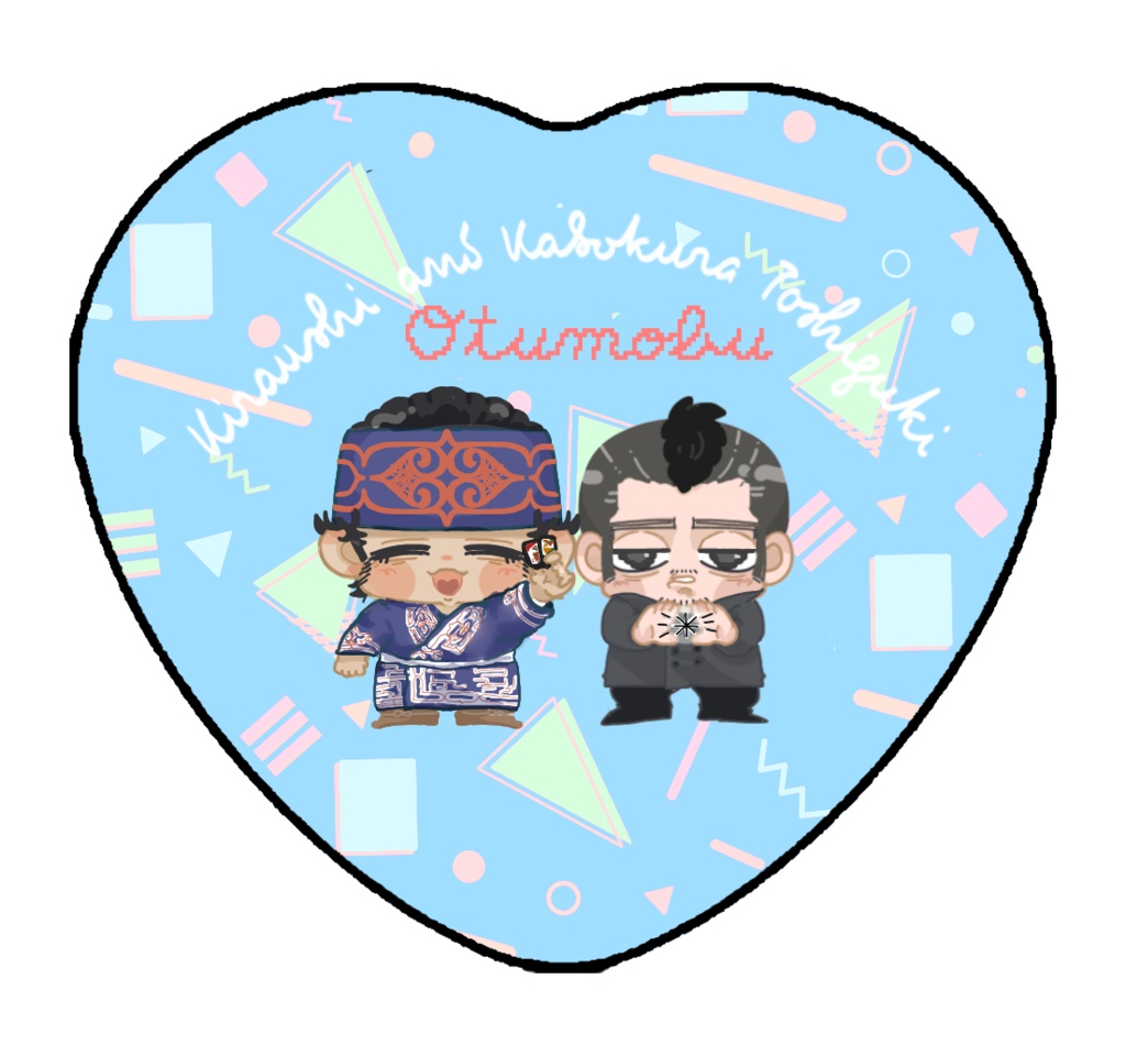 金カムハート型缶バッジ(全3種)