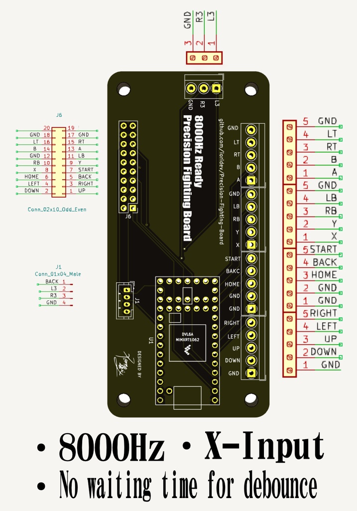 Precision Fighting Board 8000Hz アケコン基板