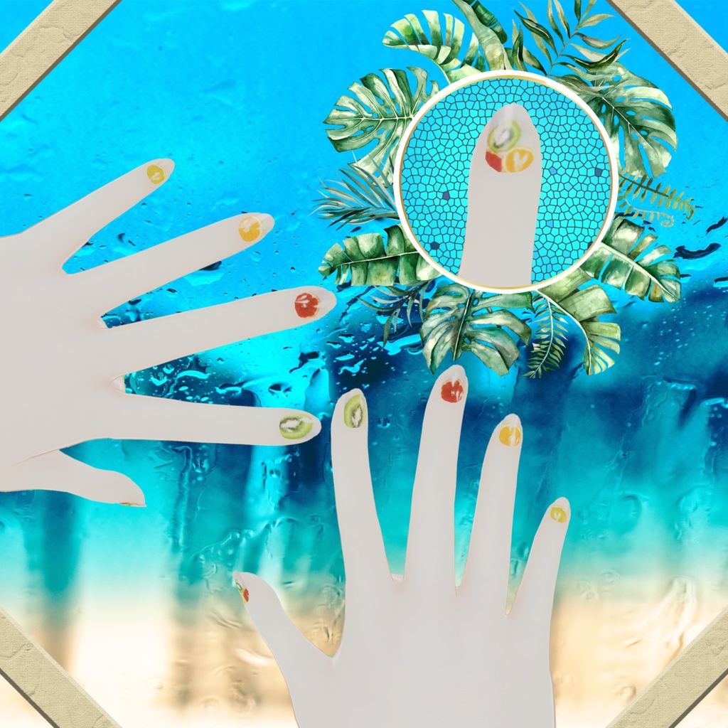 キュリシア・リミリアちゃん対応フルーツネイルtexture