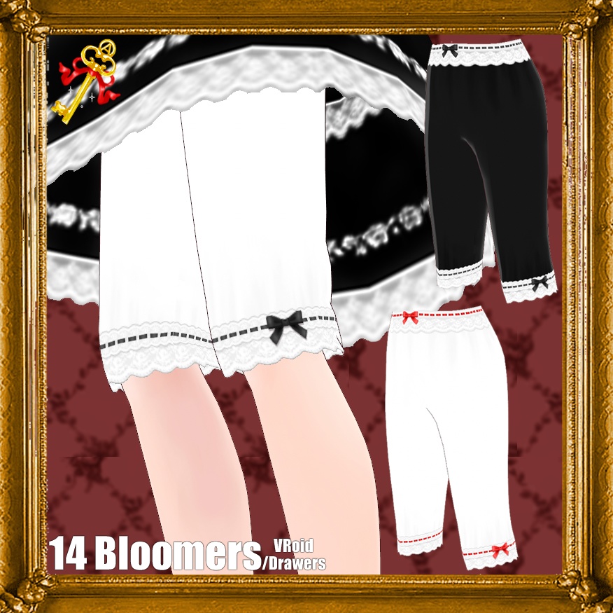 【VRoid】下着 Bloomers 14 Colors色 LONG