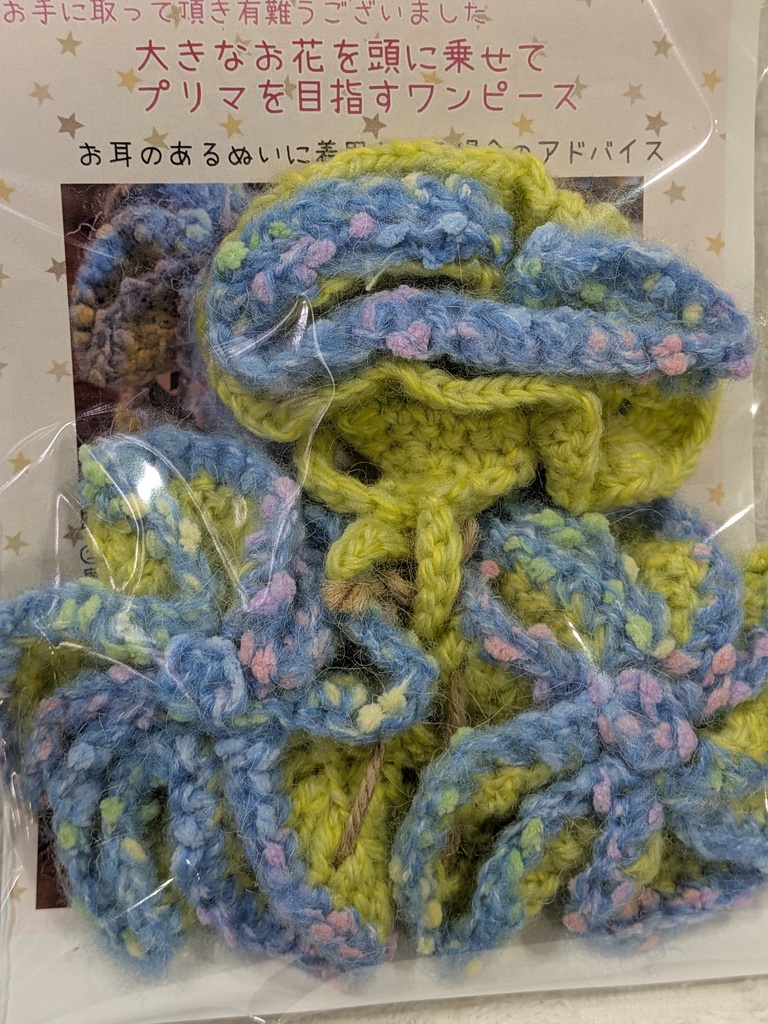 大きなお花を頭に乗せてプリマを目指すワンピース