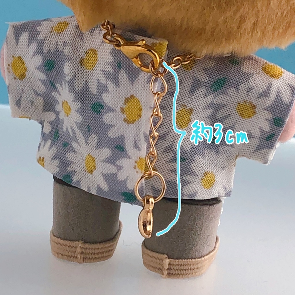 ぬい用ネックレス&お揃いマスクチャーム〈キラキラ雲〉