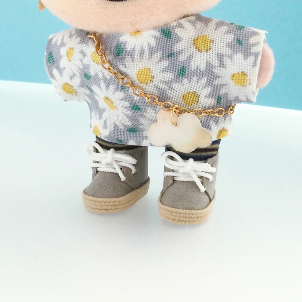 ぬい用ネックレス&お揃いマスクチャーム〈キラキラ雲〉