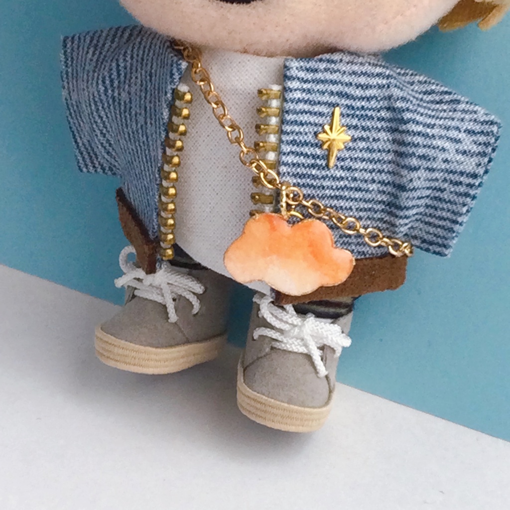 カラフルふわふわ雲のぬい用ネックレス