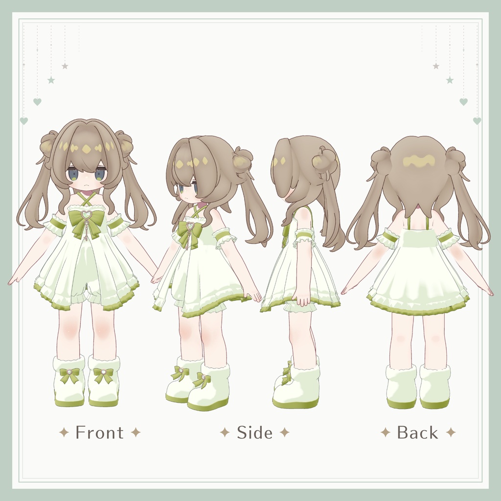 【ヘア&衣装】おやすみ魔法少女【キプフェル対応】