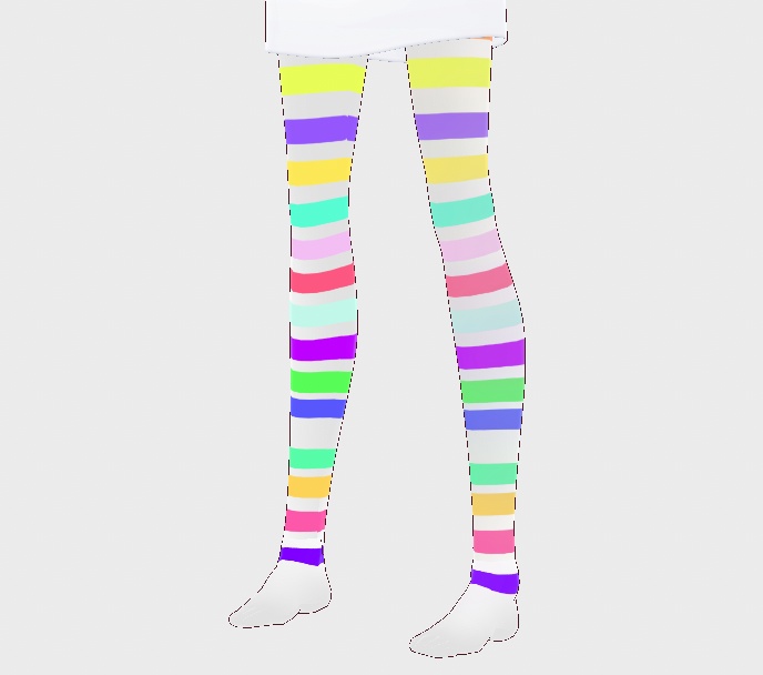 VRoid 衣装 カラーボーダータイツ
