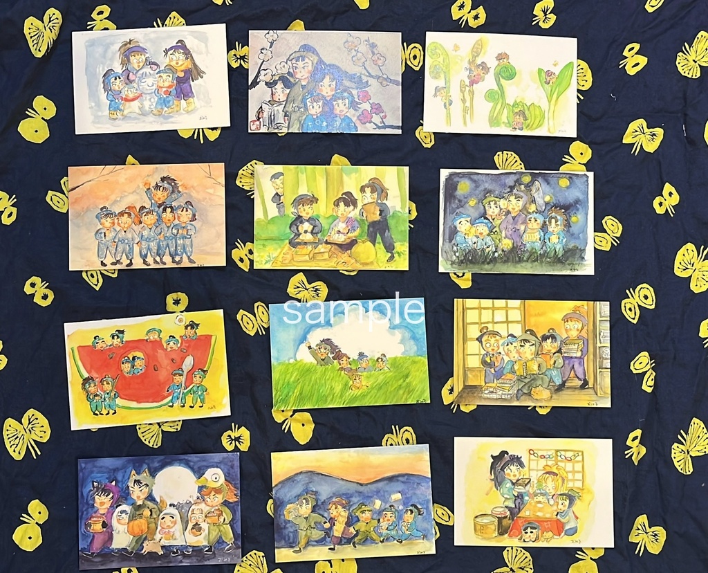 カレンダー風ポストカード