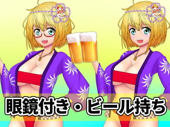 看板娘の立ち絵全身素材~はっぴ~