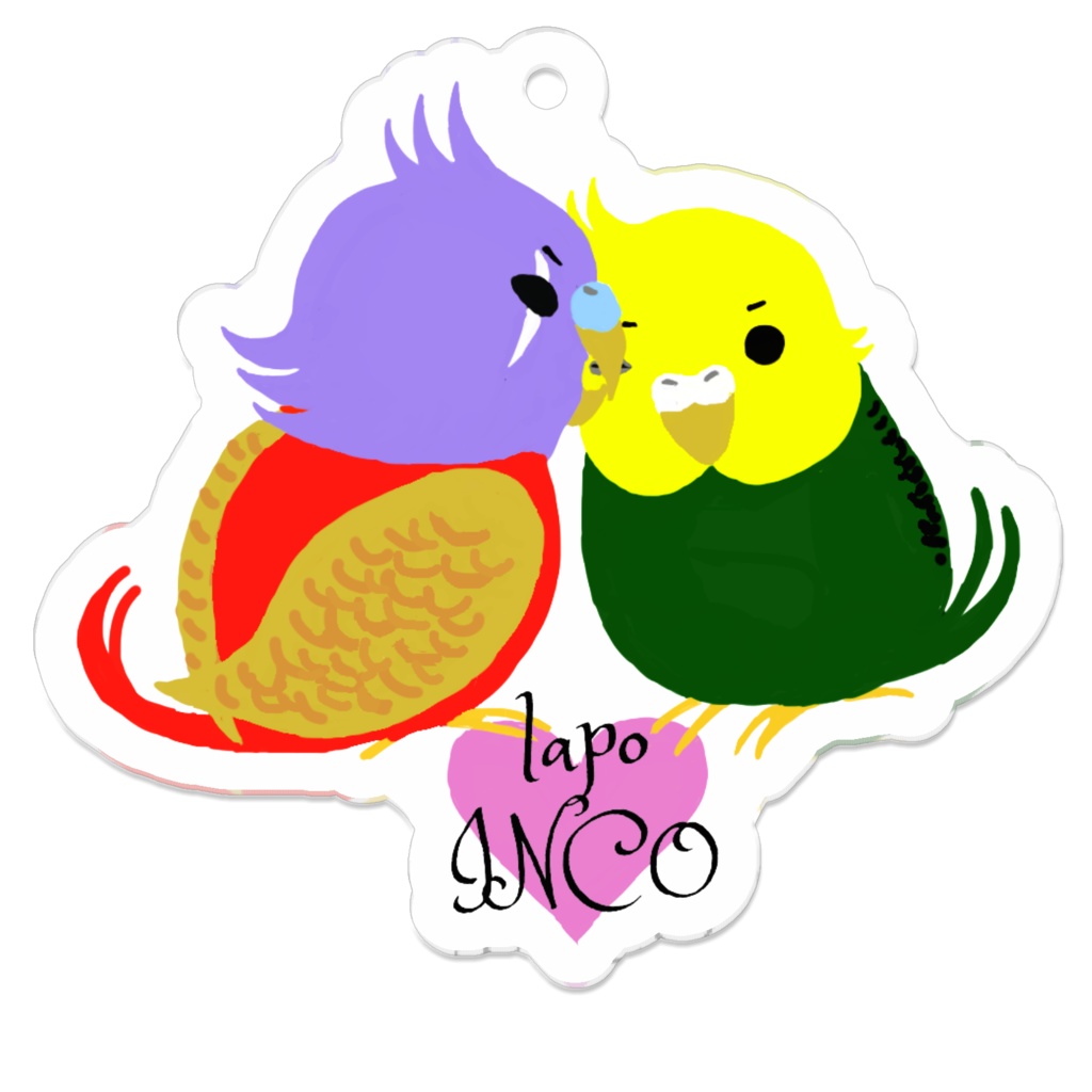 ラーポプインコアクリルキーホルダー