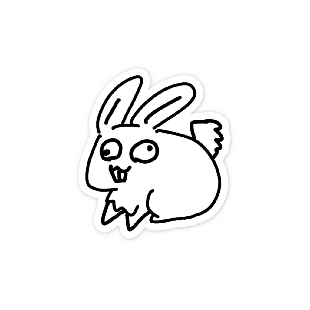 ラリうさぎ(スマホステッカー)