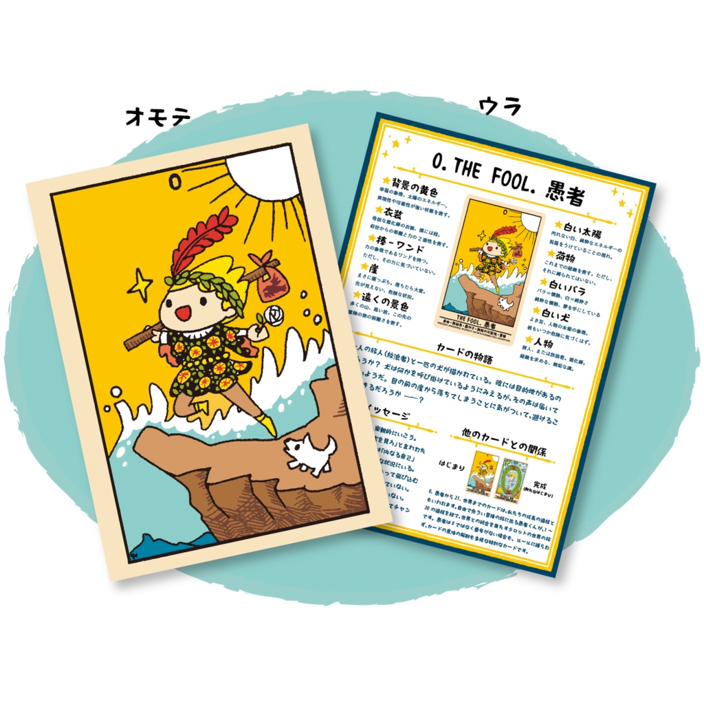 君のゆるいタロット占いが私を癒してくれるから #ゆる占い 解説ポストカード24枚セット (匿名配送)