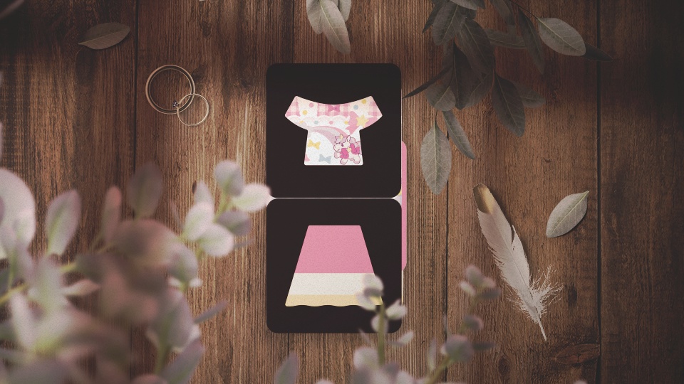 #なに着る アップグレードカード&ねこ木駒 ファッションコーディネートゲーム こんなとき、なに着る?