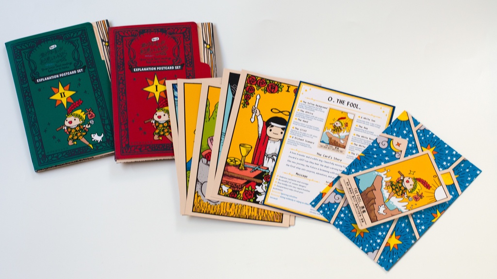 Yuru Tarot Interpretation Postcard Set (24 Cards) 英語版:君のゆるいタロット占いが私を癒してくれるから #ゆる占い 解説ポストカード24枚セット