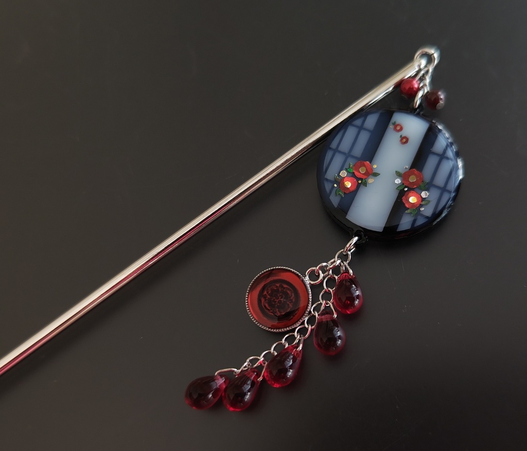 【おっかさん様お取り置き】景趣寒椿・加州清光イメージ簪