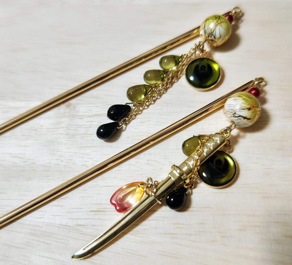 【めぇーこ様お取り置き】刀剣乱舞・鶯丸イメージ簪