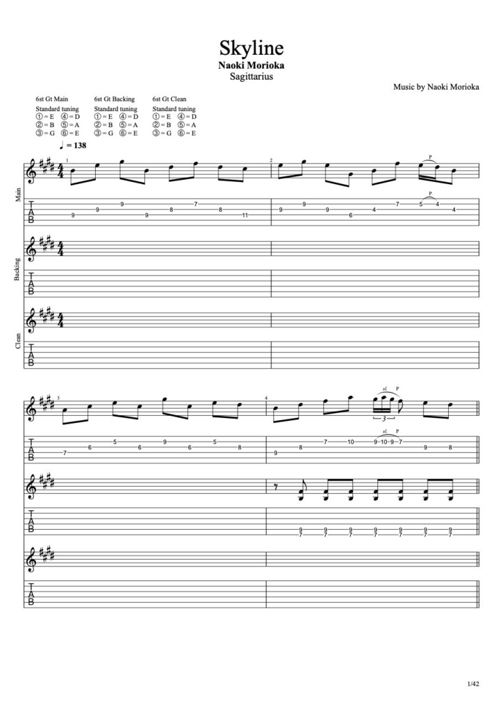 Sagittarius - Guitar TAB