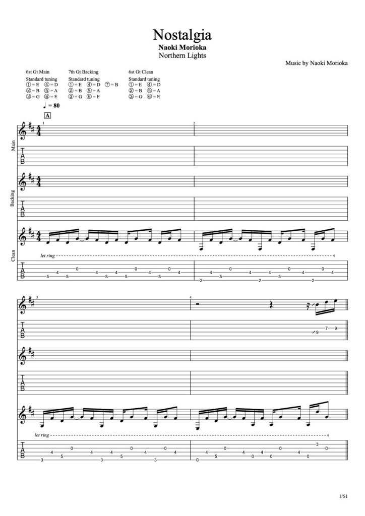 Northern Lights - Guitar TAB