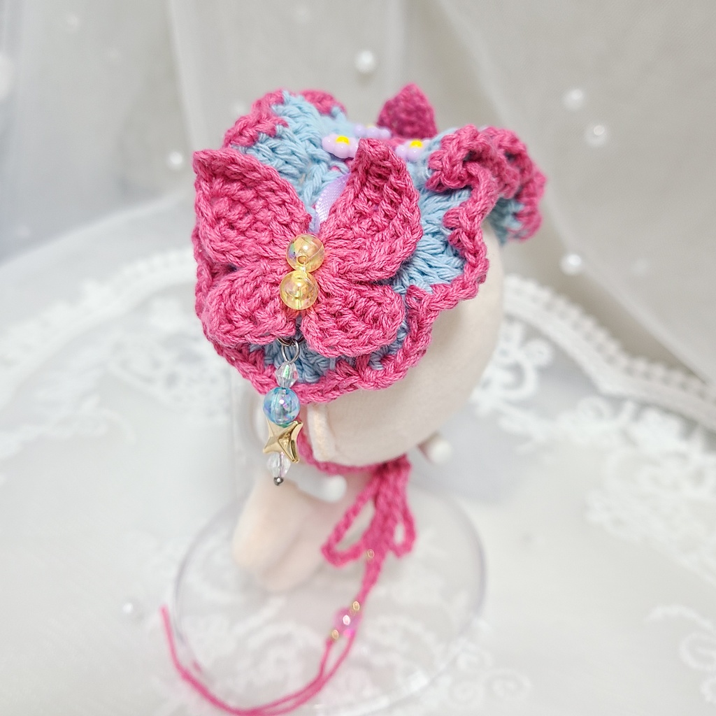 【10〜12cm用】ぬいのヘッドドレス/ちょうちょ