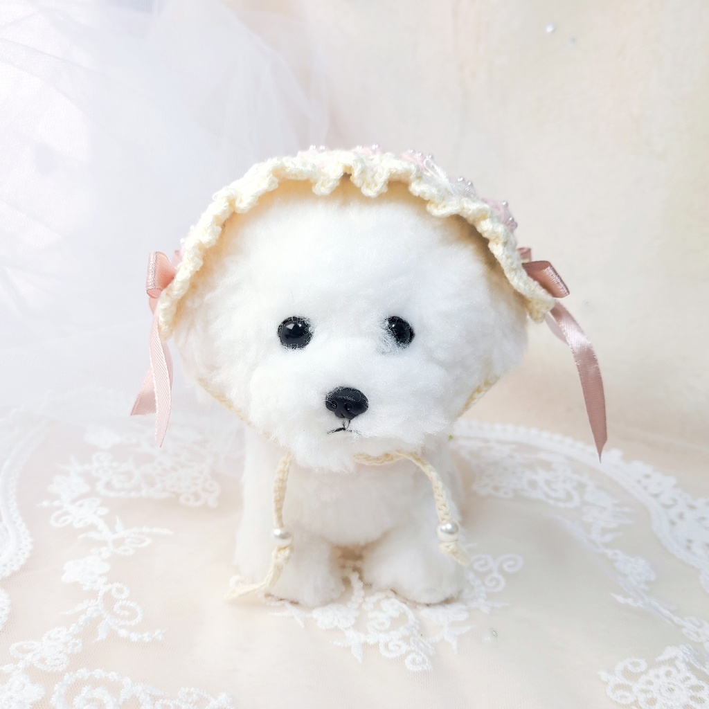 【15〜17cm用】ぬいのヘッドドレス/いちごみるく