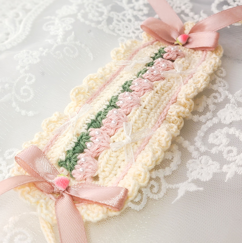 【15〜17cm用】ぬいのヘッドドレス いちごみるく
