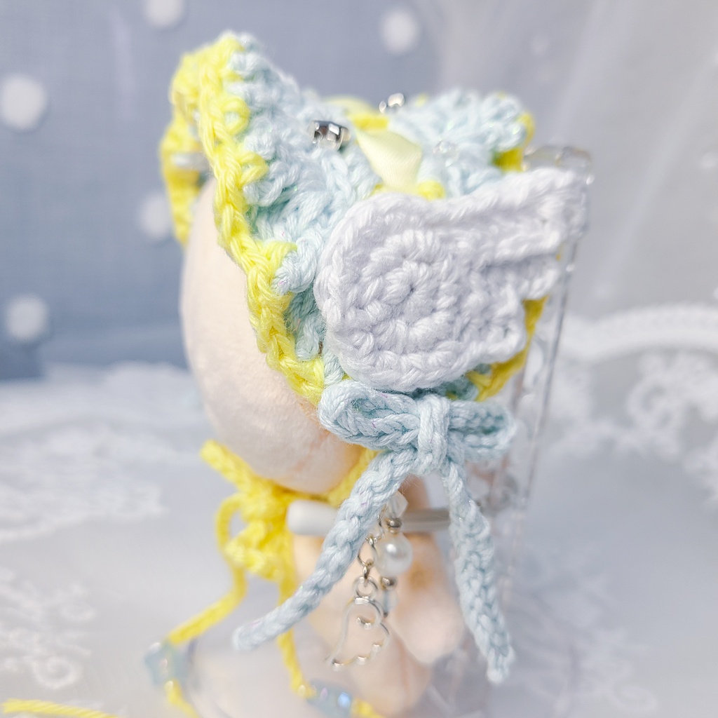 【10〜12cm用】ぬいのヘッドドレス/天使の羽