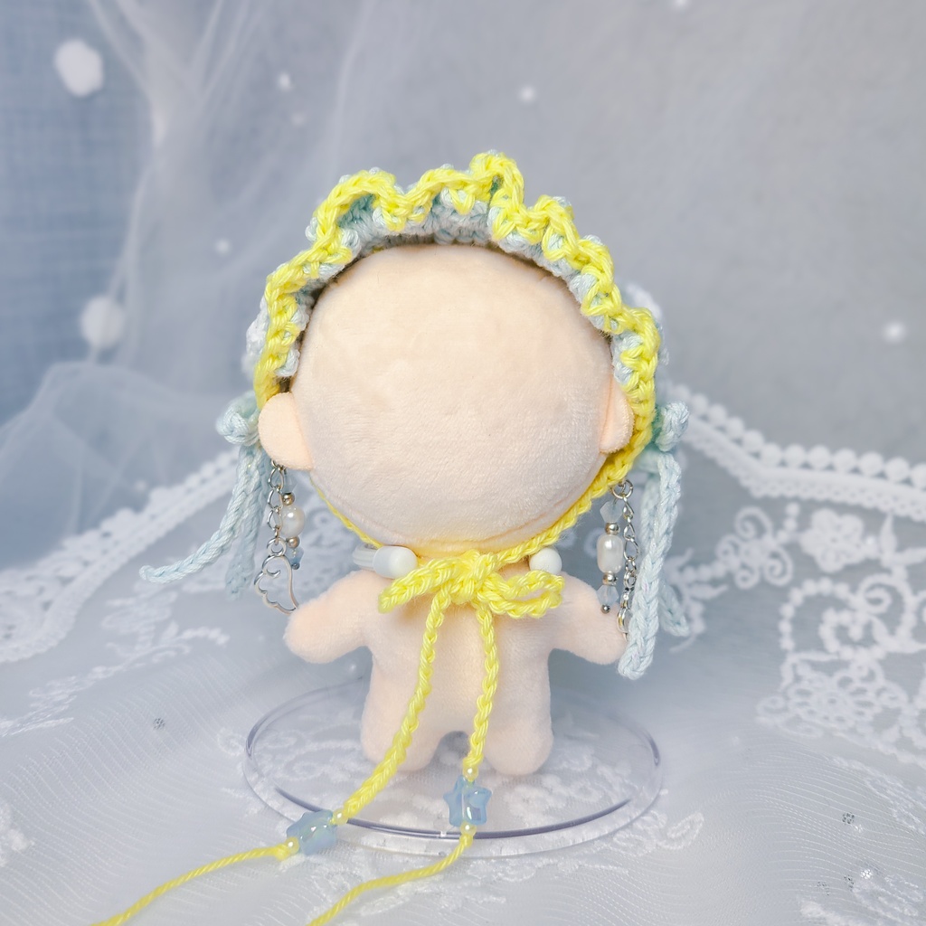 【10〜12cm用】ぬいのヘッドドレス/天使の羽