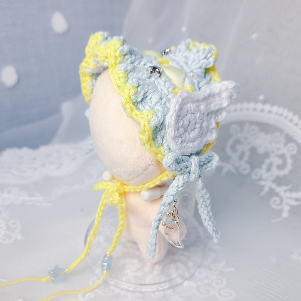【10〜12cm用】ぬいのヘッドドレス/天使の羽