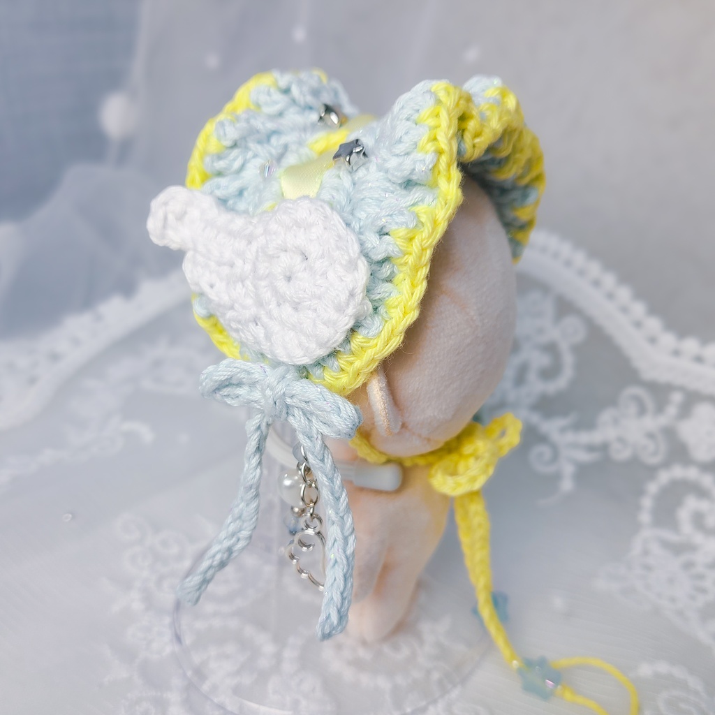 【10〜12cm用】ぬいのヘッドドレス/天使の羽