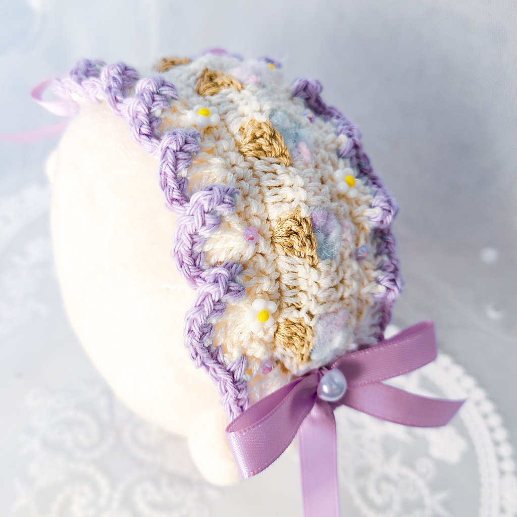 【15〜17cm用】ぬいのヘッドドレス/ぽこぽこアイス