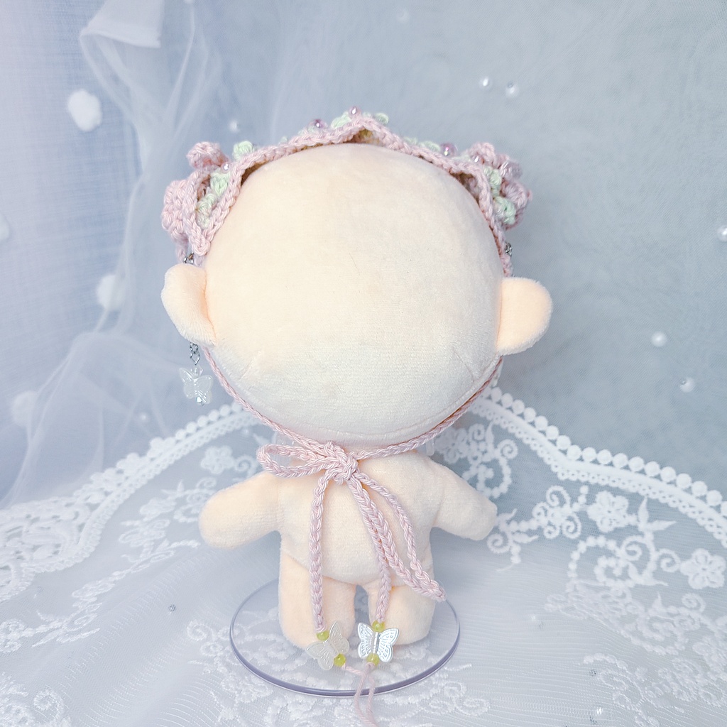 【15〜17cm用】ぬいのヘッドドレス/パステルローズ