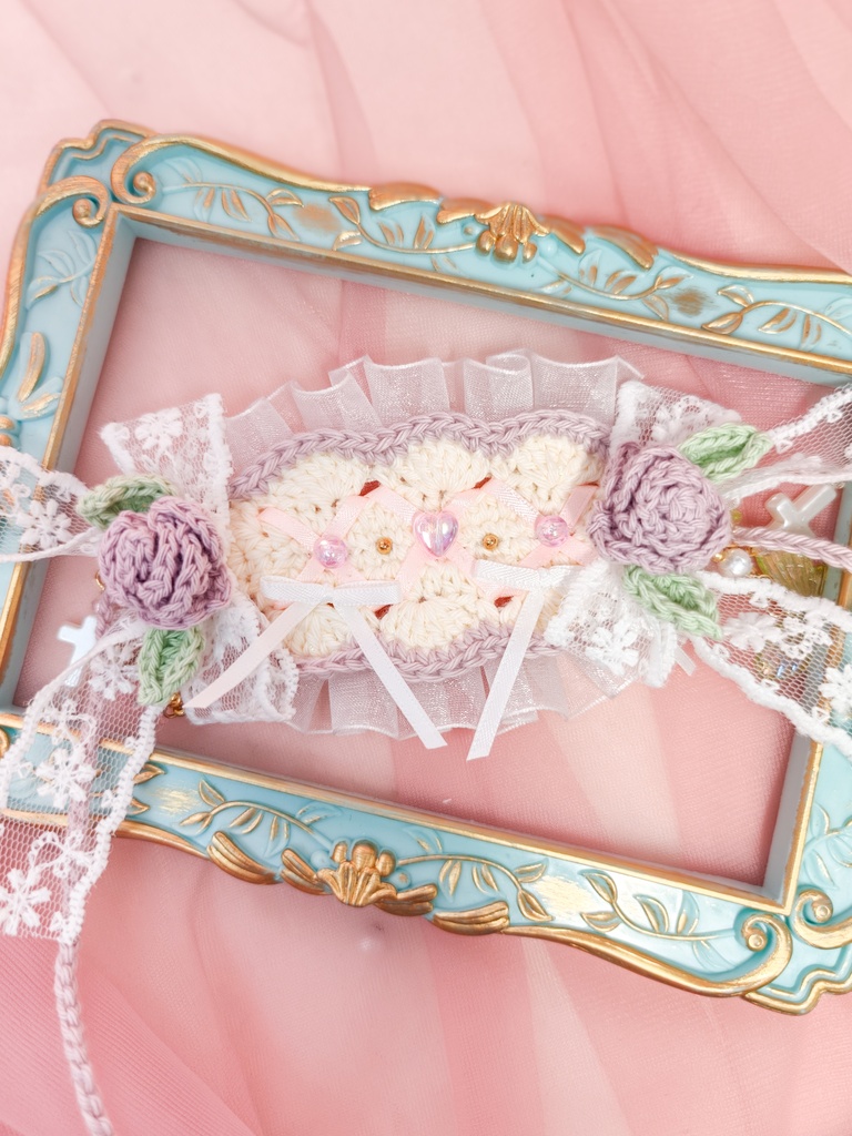 🤍10〜12cmぬい対応🤍泡沫アンティーク・ローズのヘッドドレス