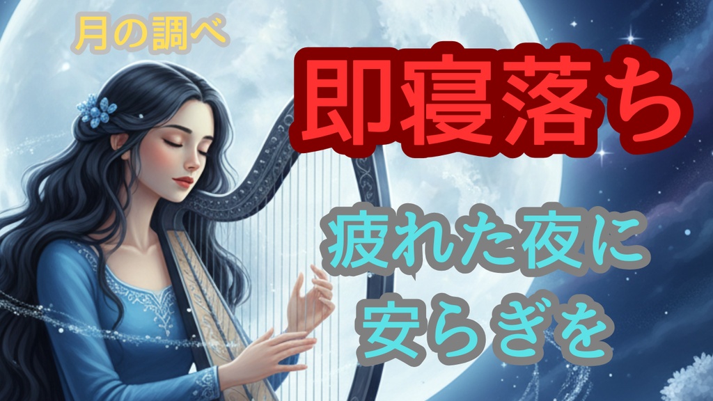 朗読006_【広告なし】入眠朗読『 月の調べ ～即寝落ち 疲れた夜に安らぎを 睡眠導入～』音声のみ・音楽付き音声パック（wav/m4a）※映像は外しています