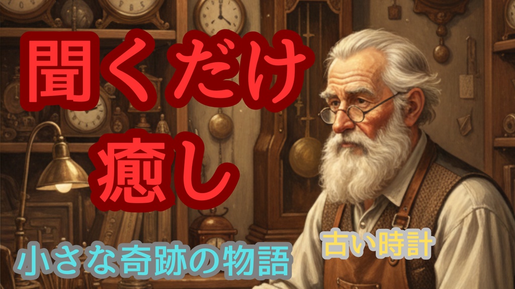 朗読007_【広告なし】入眠朗読『古い時計～時計屋さんで起こる、小さな奇跡の物語～』音声のみ・音楽付き音声パック（wav/m4a）※映像は外しています