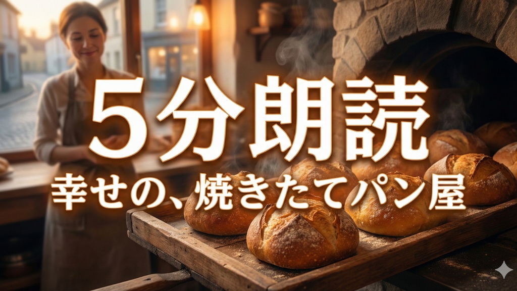 朗読013_【5分朗読】パン屋の朝#朗読 #音声コンテンツ #心温まる物語 #パン好き #朝活 #パン屋 #焼きたてパン #ベーカリー #職人 #朝の物語