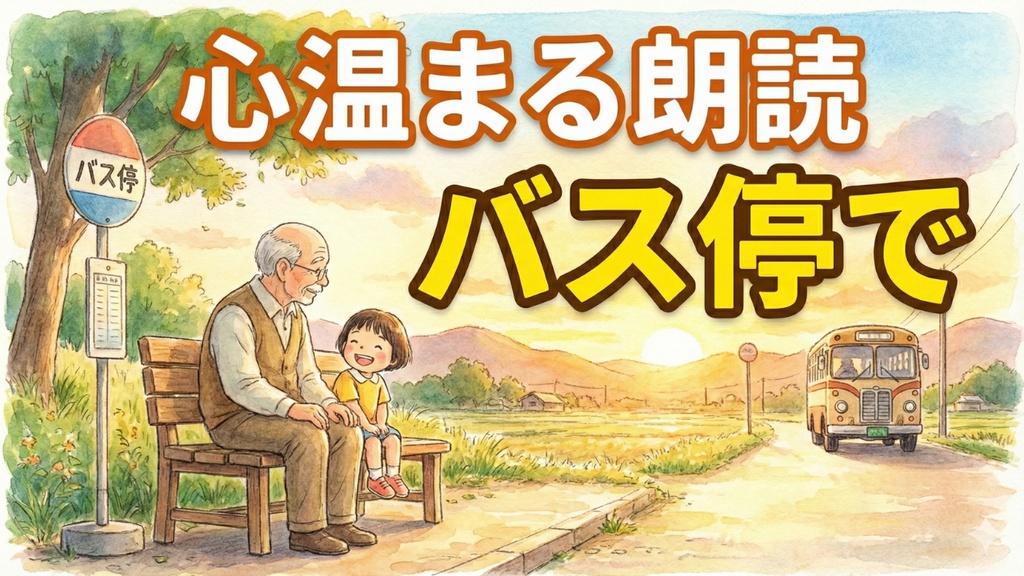 朗読019_【5分朗読】バス停で #朗読#短編朗読#5分朗読#癒し朗読#心温まる物語#日常の物語#バス停#静かな時間#優しい気持ち#ほっこり#ナレーション#読書時間#物語#大人向け朗読